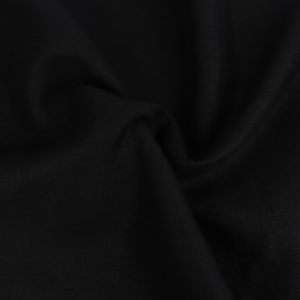 Washed Linen Cotton - Black - END OF BOLT 110cm