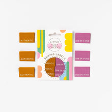 Little Rosy Cheeks - Pack Of 6 Sewing Labels - Authentic / One Of A Kind Ribbed