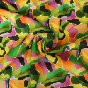 Linen Viscose - Tropical Brushstrokes - SALE