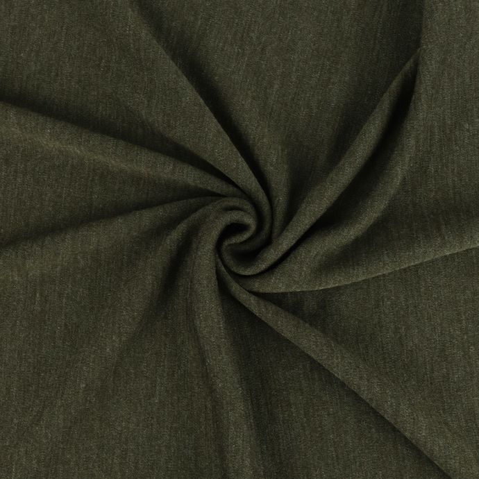 Merino Wool Sweater Knit - Khaki Melange