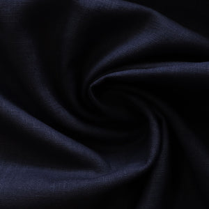 Washed Linen Cotton - Navy - END OF BOLT 121cm