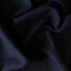 Washed Linen Ramie Cotton - Navy - END OF BOLT 85cm
