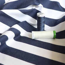 Denim 8oz Stretch - Blue & White Stripe
