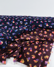 Cotton Needlecord - Animal Print - Maroon