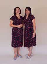 Deadstock Viscose Jersey - Raspberry Polka Dot