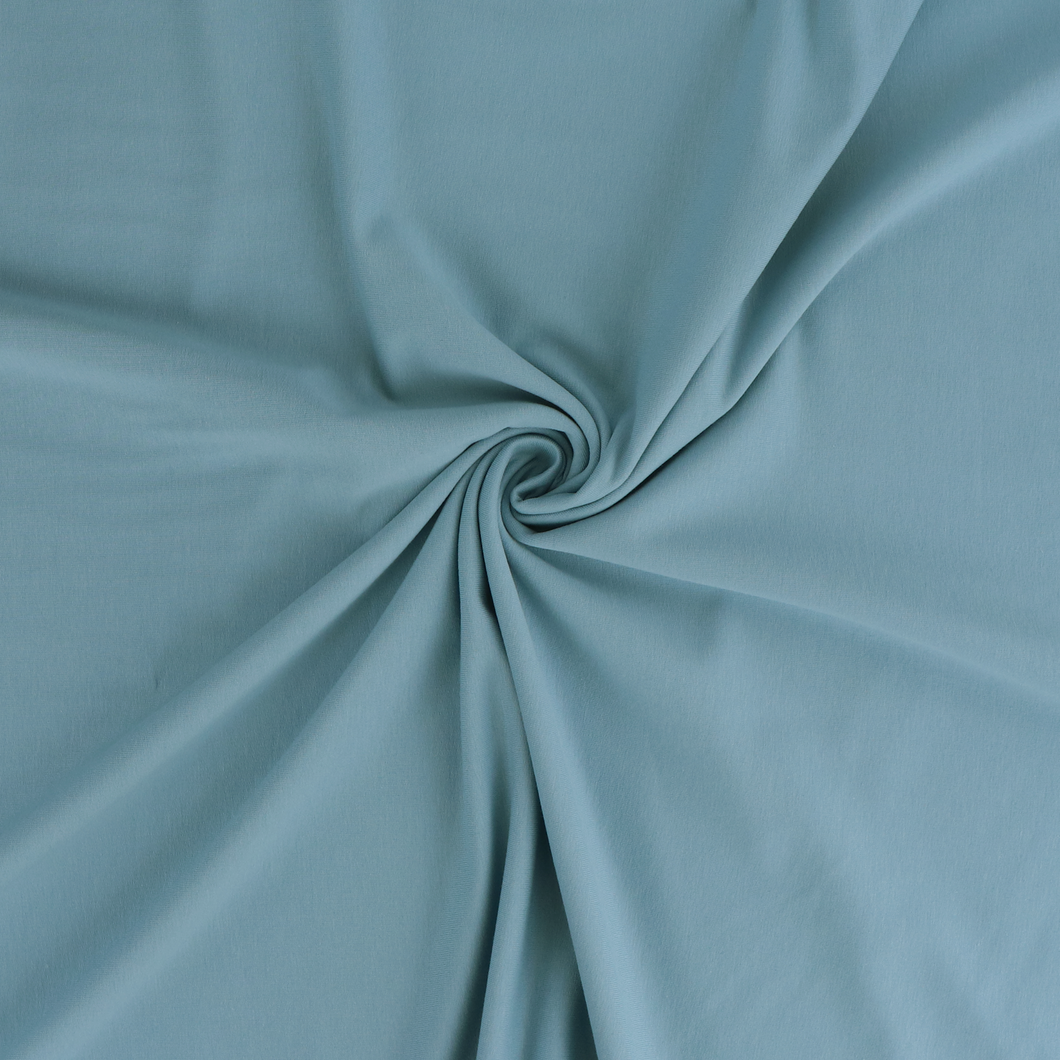 Organic Cotton French Terry - Dusky Blue