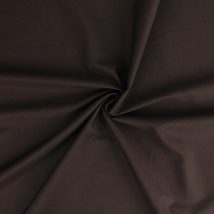 Organic Cotton Poplin - Chocolate Brown