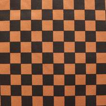 Checkerboard Cotton Twill - Pigeon Wishes - Brown & Black