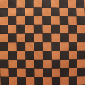 Checkerboard Cotton Twill - Pigeon Wishes - Brown & Black