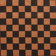 Checkerboard Cotton Twill - Pigeon Wishes - Brown & Black