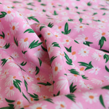 Deadstock Viscose Lawn - Daisy Meadow - Pink - END OF BOLT 40cm