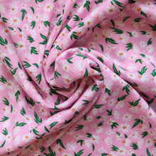 Deadstock Viscose Lawn - Daisy Meadow - Pink - END OF BOLT 40cm