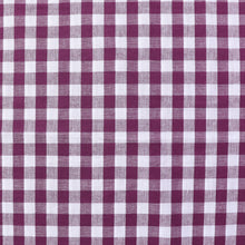 Gingham Yarn Dyed Cotton - Burgundy Plum