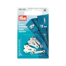 Hooks & Bars 12mm Silver Coloured 2 Pairs - Prym