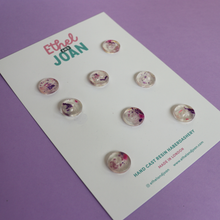 Buttons 14mm - 8 Pack - Purple Confetti - Ethel & Joan