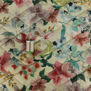 Quilted Velvet Coating - Vintage Bouquet