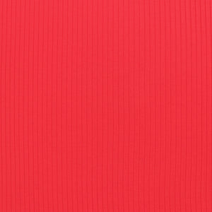 Viscose Ribbed Jersey Knit - Coral Red