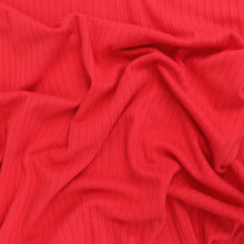 Viscose Ribbed Jersey Knit - Coral Red