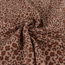 Cotton Ribbed Jersey - Leopard