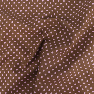 Cotton - Sevenberry Polka Dot - Light Brown + Rose Pink