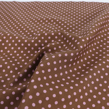 Cotton - Sevenberry Polka Dot - Light Brown + Rose Pink