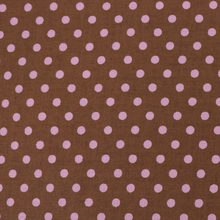 Cotton - Sevenberry Polka Dot - Light Brown + Rose Pink