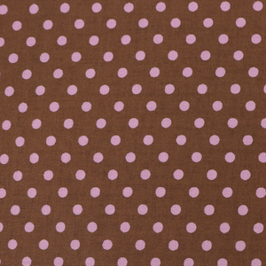 Cotton - Sevenberry Polka Dot - Light Brown + Rose Pink