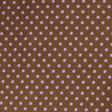 Cotton - Sevenberry Polka Dot - Light Brown + Rose Pink