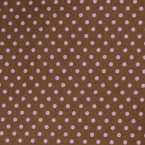 Cotton - Sevenberry Polka Dot - Light Brown + Rose Pink