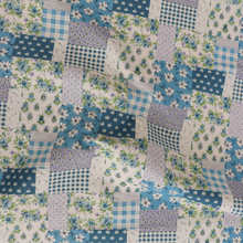 Cotton Linen Lightweight Canvas - Sevenberry Patchwork - Blue