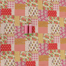 Cotton Linen Lightweight Canvas - Sevenberry Patchwork - Pink