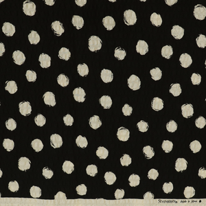 Cotton Seersucker - Sevenberry Spots - Black + Cream