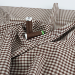 Yarn Dyed Cotton - Sevenberry Tiny Gingham - Brown