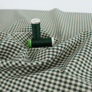 Yarn Dyed Cotton - Sevenberry Tiny Gingham - Dark Green