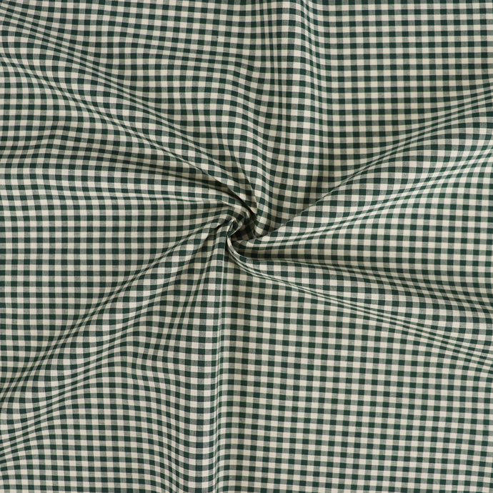 Yarn Dyed Cotton - Sevenberry Tiny Gingham - Dark Green