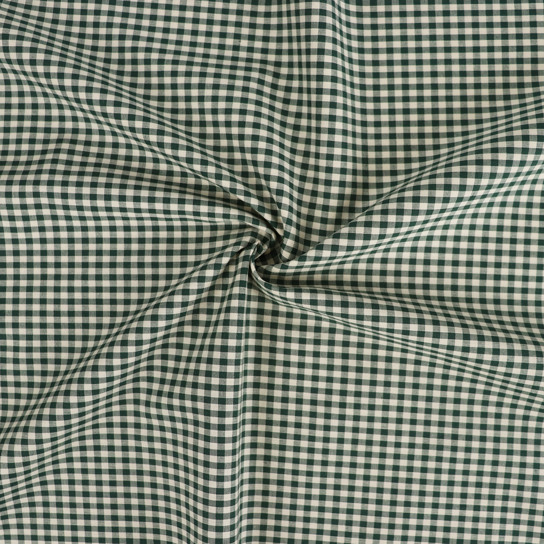 Yarn Dyed Cotton - Sevenberry Tiny Gingham - Dark Green