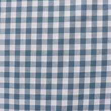 Gingham Yarn Dyed Cotton - Steel Blue - END OF BOLT 82cm