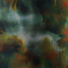 Stretch Velvet - Green + Orange