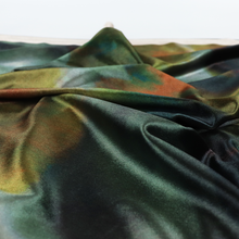 Stretch Velvet - Green + Orange