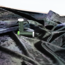 Stretch Velvet - Green + Purple