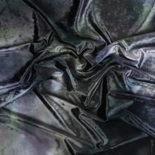 Stretch Velvet - Green + Purple