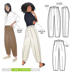 Style Arc - Twig Woven Pant - Size 4-16