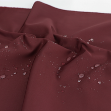 Water Repellant Cotton Blend Trench Coating - Burgundy