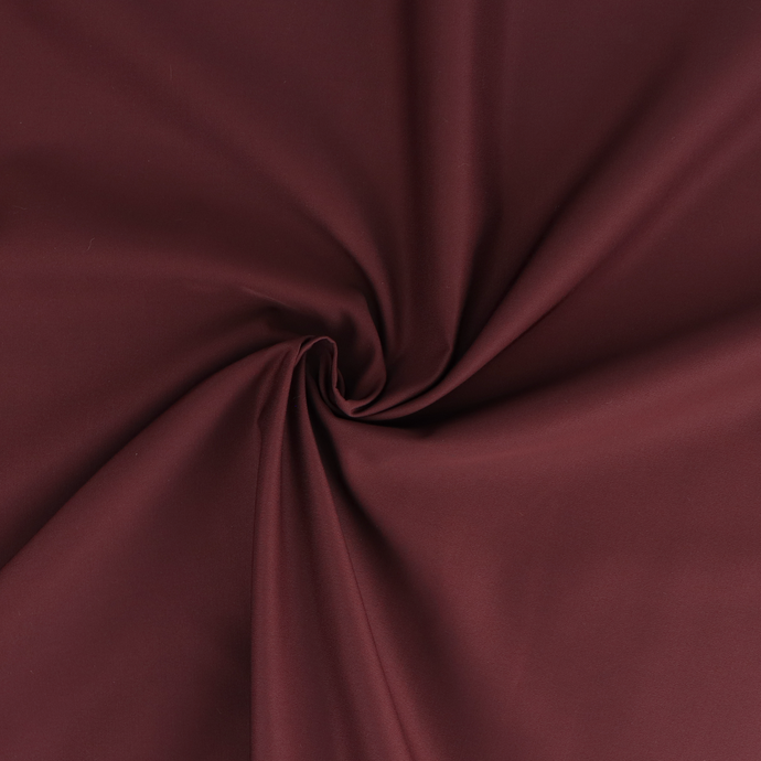 Water Repellant Cotton Blend Trench Coating - Burgundy