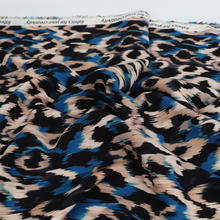 Viscose Poplin - Abstract Animal - Blue