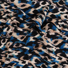 Viscose Poplin - Abstract Animal - Blue
