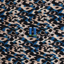 Viscose Poplin - Abstract Animal - Blue