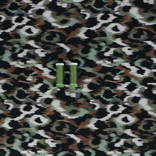 Viscose Poplin - Abstract Animal - Green