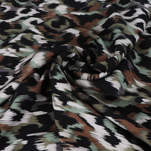 Viscose Poplin - Abstract Animal - Green