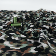 Viscose Poplin - Abstract Animal - Green